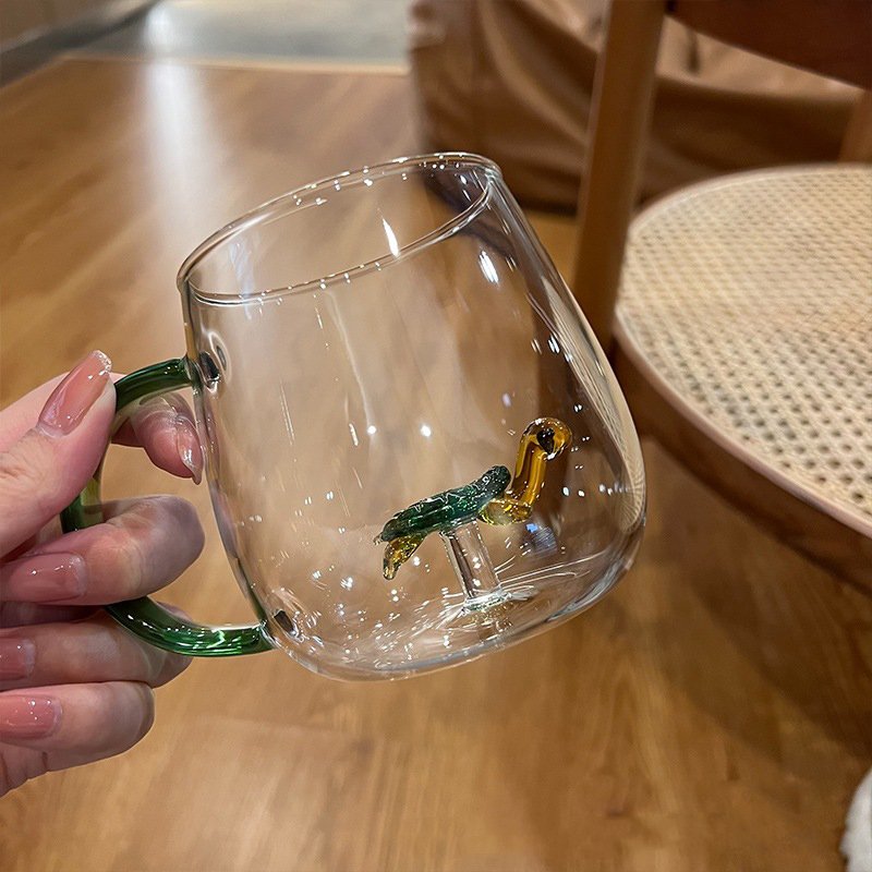 3d animal glass cup glass of water cute glass mug