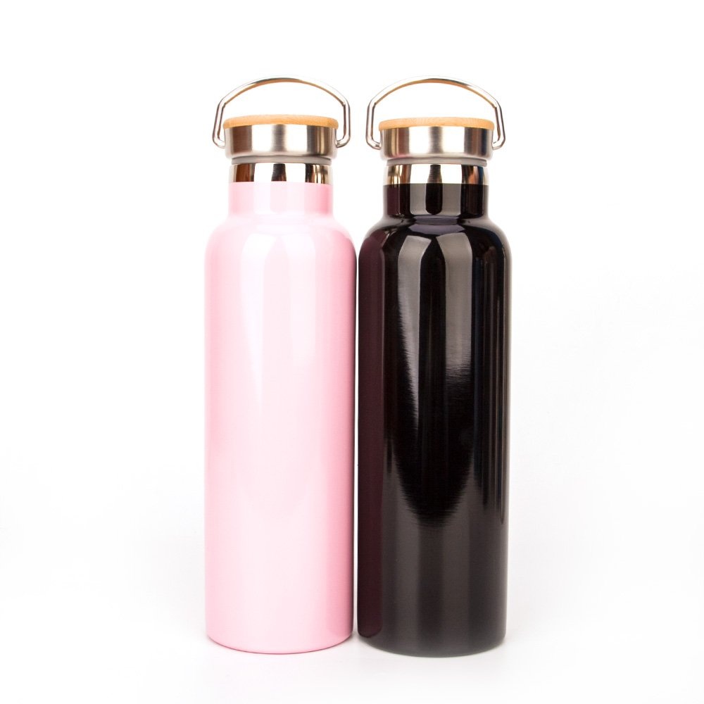 Custom Logo BPA free 750ml Drink Bottle Stainless Steel Double Wall Vaccum Flask Thermal Rubber Paint Matte Sports Water Bottle