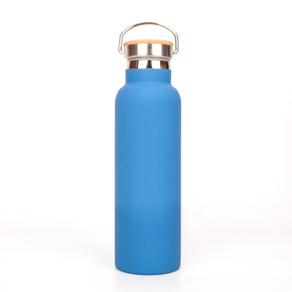 Custom Logo BPA free 750ml Drink Bottle Stainless Steel Double Wall Vaccum Flask Thermal Rubber Paint Matte Sports Water Bottle