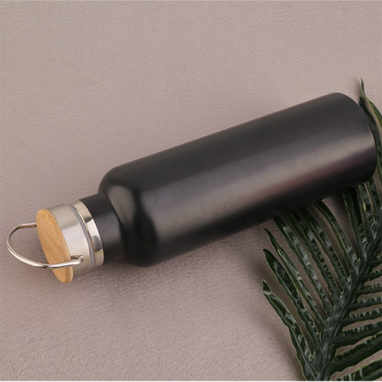 Custom Logo BPA free 750ml Drink Bottle Stainless Steel Double Wall Vaccum Flask Thermal Rubber Paint Matte Sports Water Bottle
