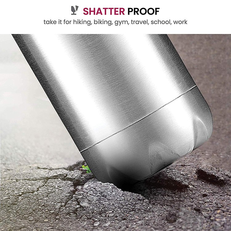 Factory Whosale Custom Logo 500ml/750ml Stainless Steel Vacuum Insulated Cola Shaped Sport Water Bottles