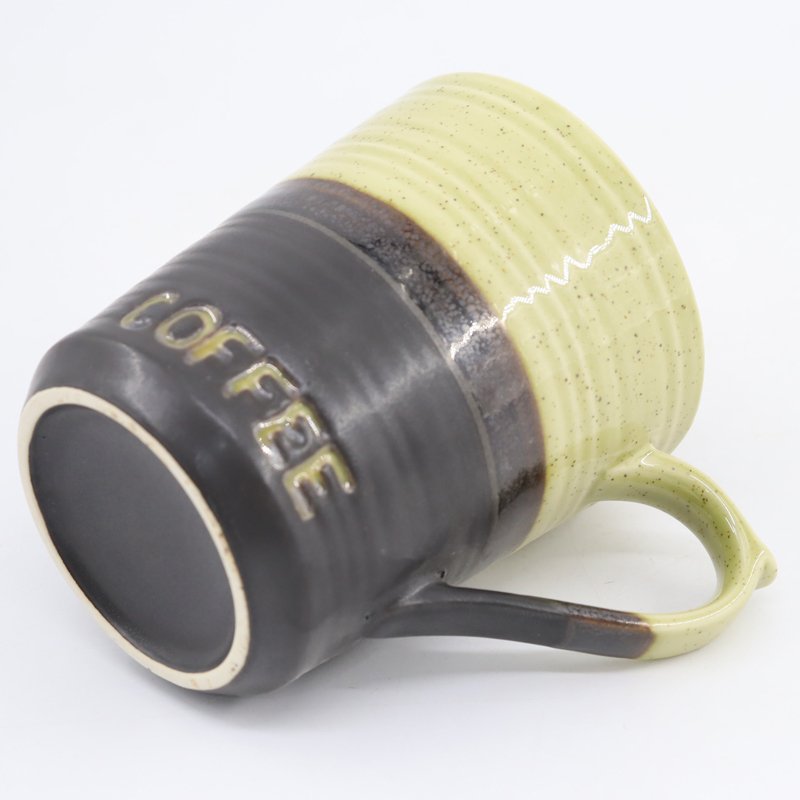 Nordic Style Handcrafted Design Ceramic Latte Mugs Porcelain Triple Glaze Coffee Cups With Big Handle