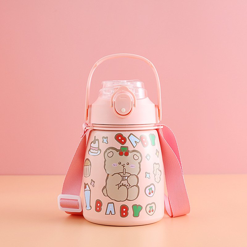 Goofit Gym School Reusable Sublimation Children Custom Termos Insulated Stainless Steel Water Bottle For Kids With Straw
