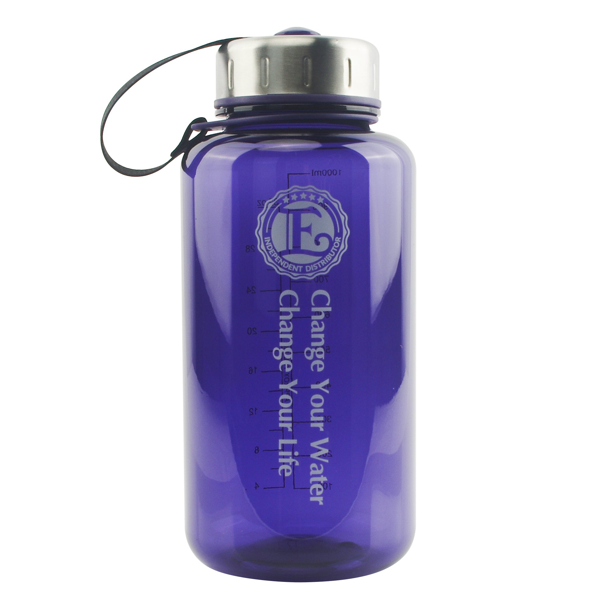 Wholesale and retail 32oz 32 oz 1L 1000ml Purple Motivational Tritan Water Bottle Plastic