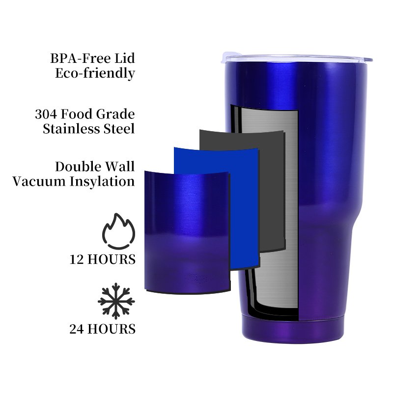 Wholesale Bulk 20oz 30oz Sublimation Blank Travel Tumbler Double Walled Stainless Steel Insulated Vacuum Coffee Mug Cup With Lid