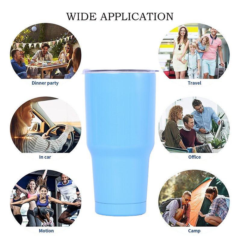 Wholesale Bulk 20oz 30oz Sublimation Blank Travel Tumbler Double Walled Stainless Steel Insulated Vacuum Coffee Mug Cup With Lid
