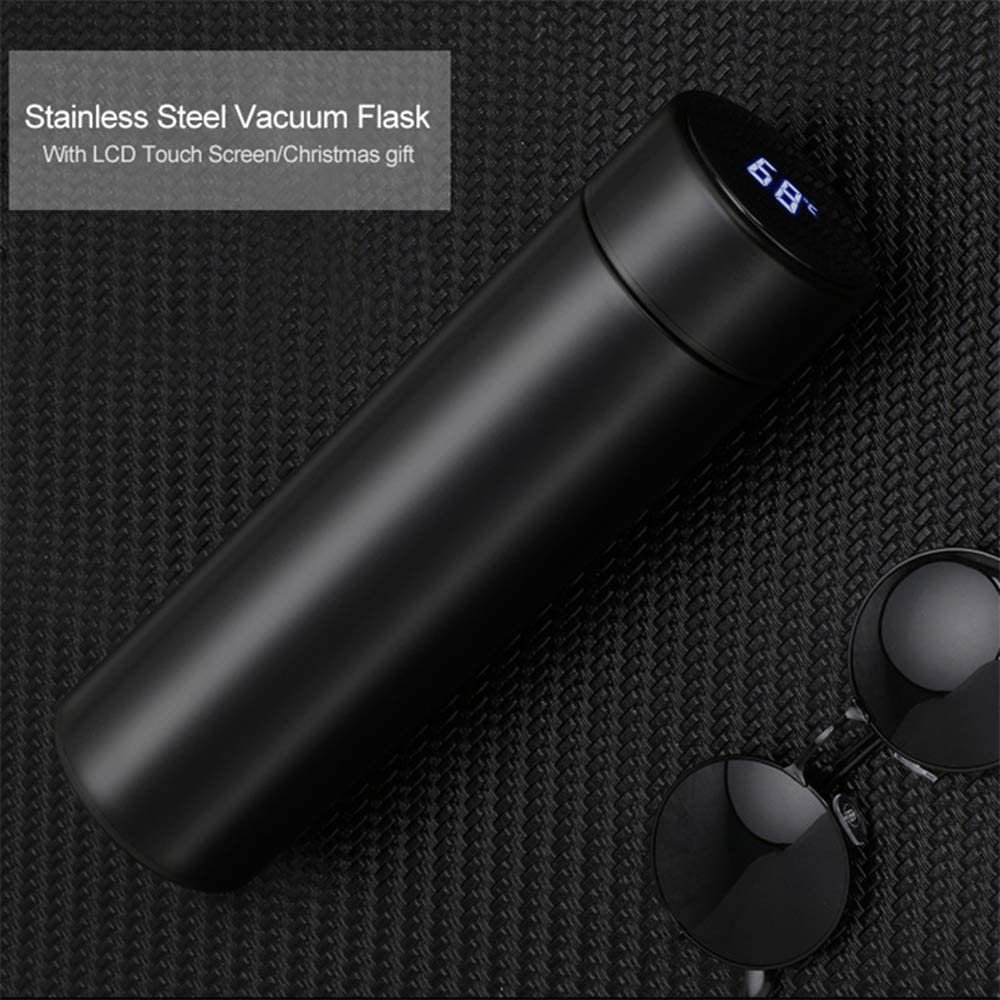 450ml Smart Temperature Display Water Bottle LED Temperature Display Thermal Bottle Tea Infuser