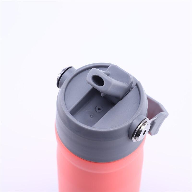 Custom Travel Thermos Flask Stainless Steel Vacuum Metal Water Bottles Stainless Steel Insulated Thermal Mug Tumbler with Handle