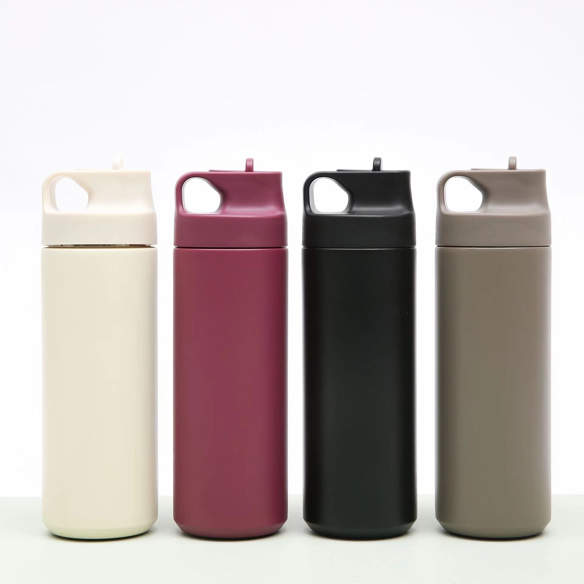 New Large Capacity Double Insulated Stainless Steel Coffee Cup Straws 304 Vacuum Flask Thermos Portable Outdoor Sports Car Use