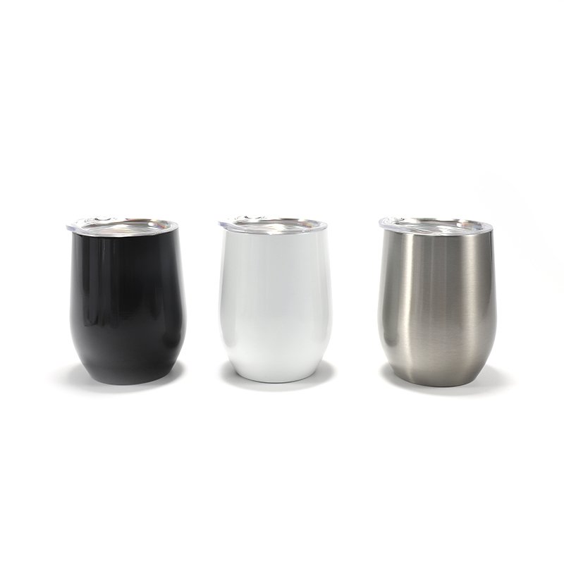 OEM/ODM 12oz Egg Shape Double Wall Stainless Steel Vacuum cup Thermal Travel Coffee Wine Mug Insulated wine Tumbler