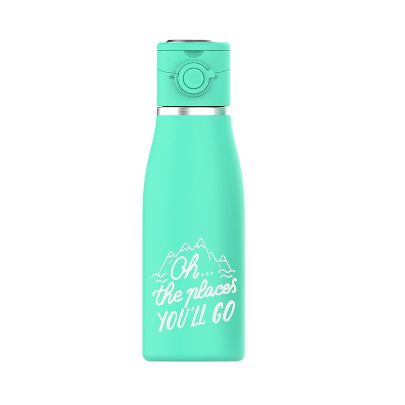500ml 17oz Reusable Food Grade Stainless Steel Thermal Flask With Flip Lid