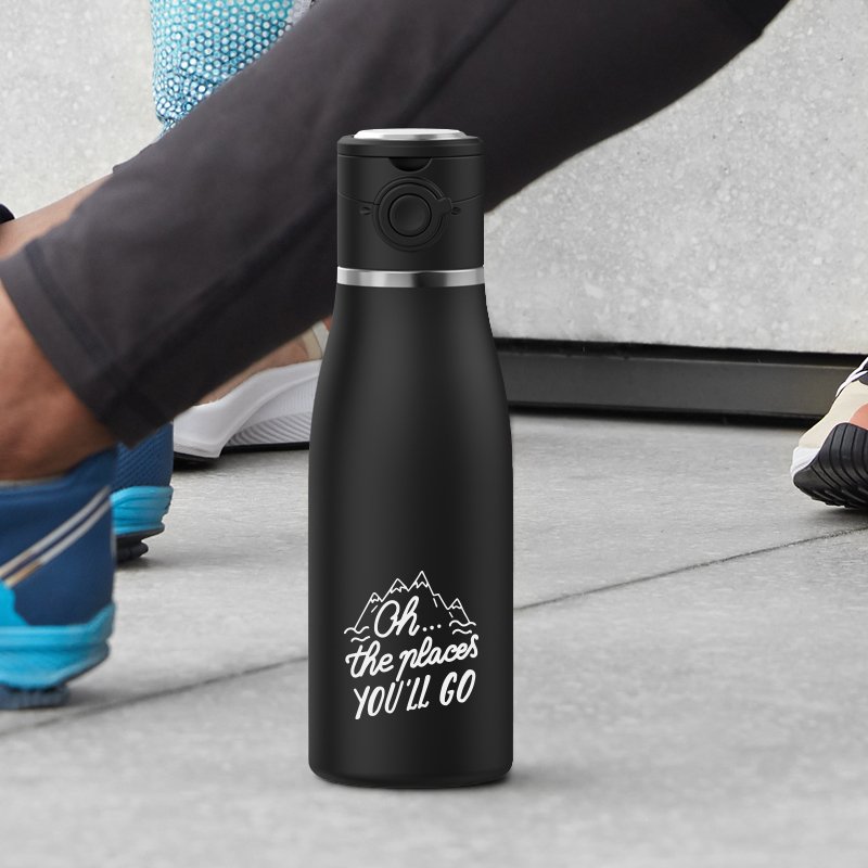 500ml 17oz Reusable Food Grade Stainless Steel Thermal Flask With Flip Lid