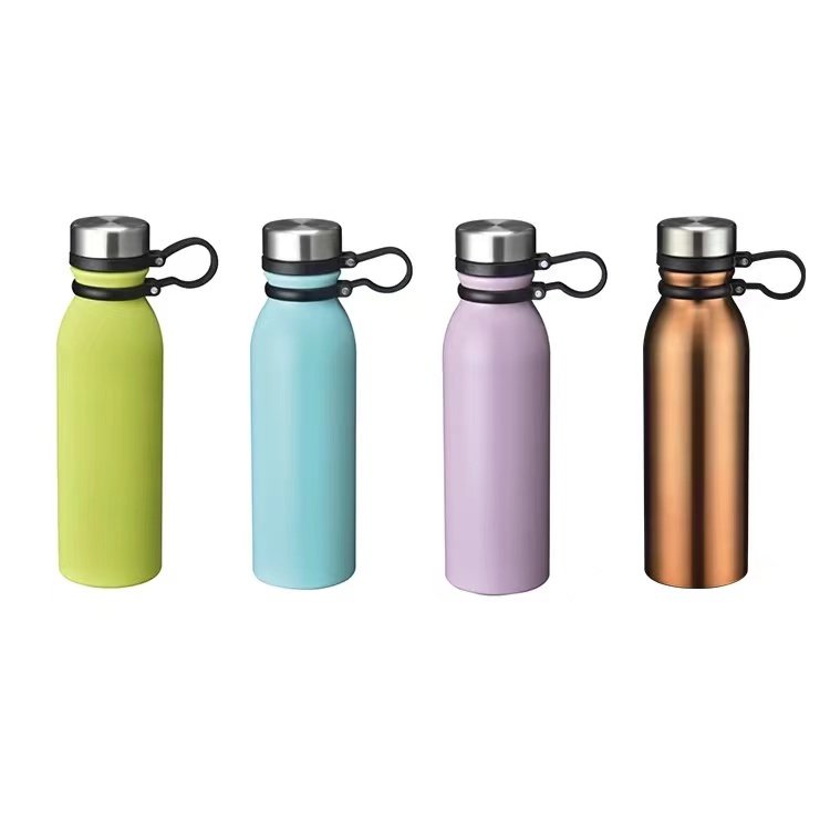 Good Quality Factory Directly 750ml 24oz Vacuum Insulated Lid Double Wall 304 Stainless Steel Water Bottle with handle grip