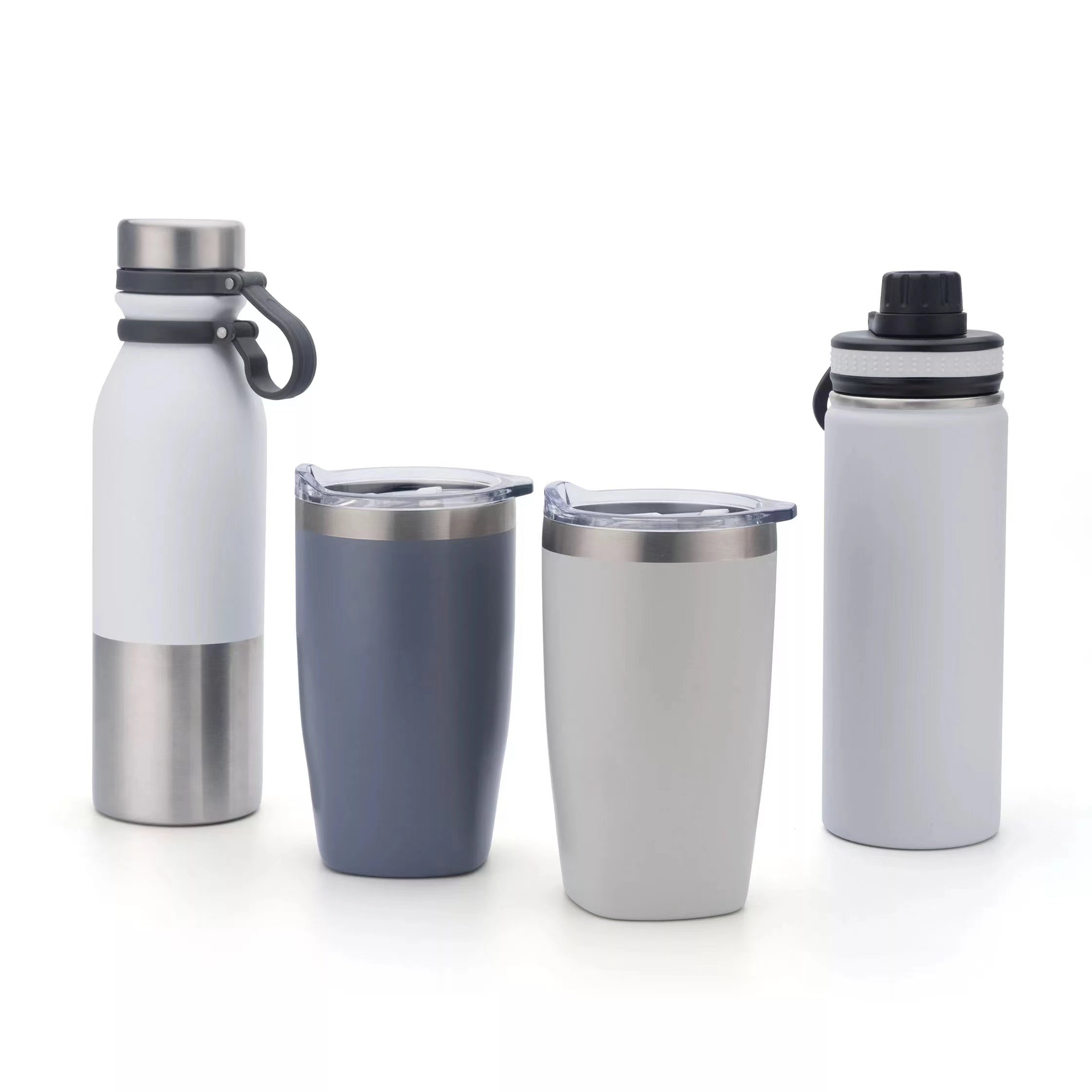 Good Quality Factory Directly 750ml 24oz Vacuum Insulated Lid Double Wall 304 Stainless Steel Water Bottle with handle grip