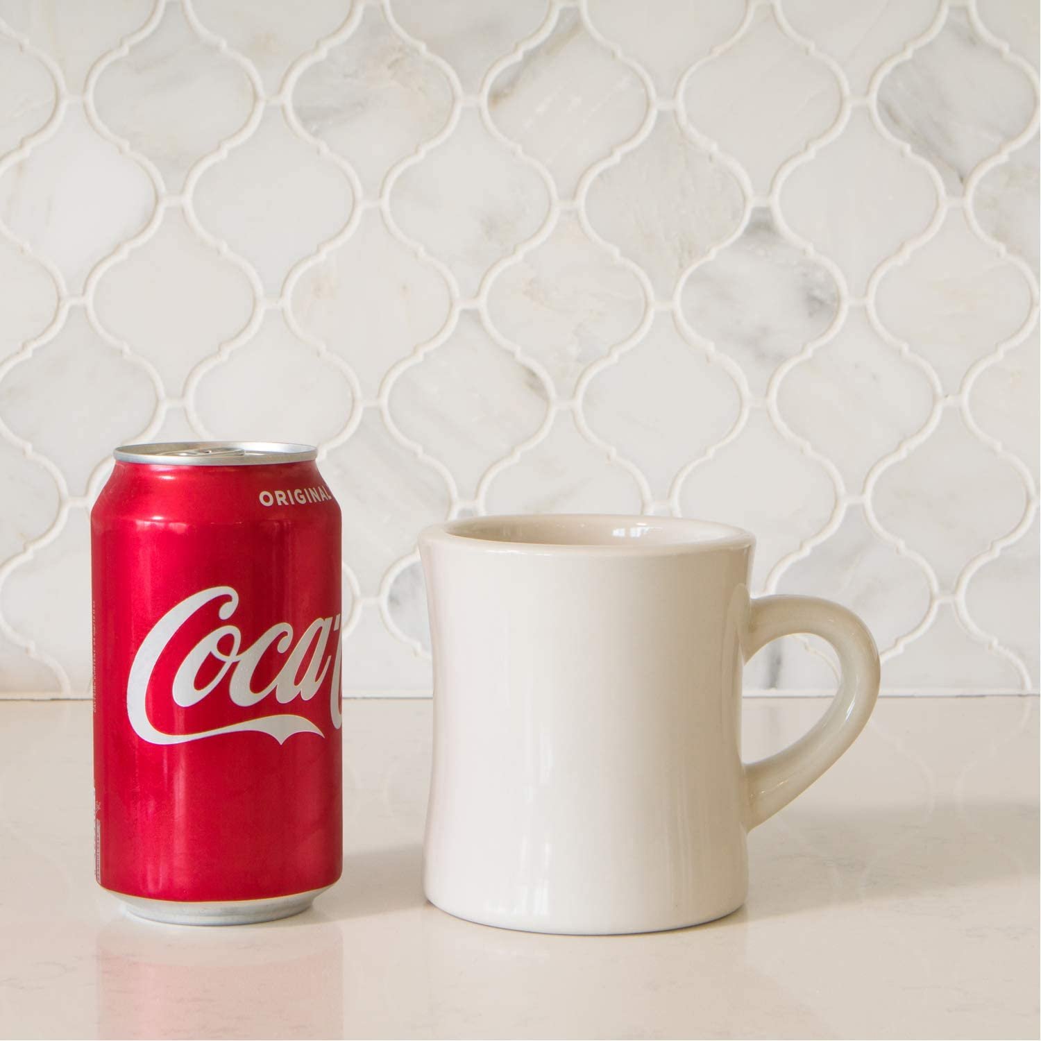 Cream White Thin Waist Ceramic Cup Restaurant Coffee shop Mug Customized in small batches