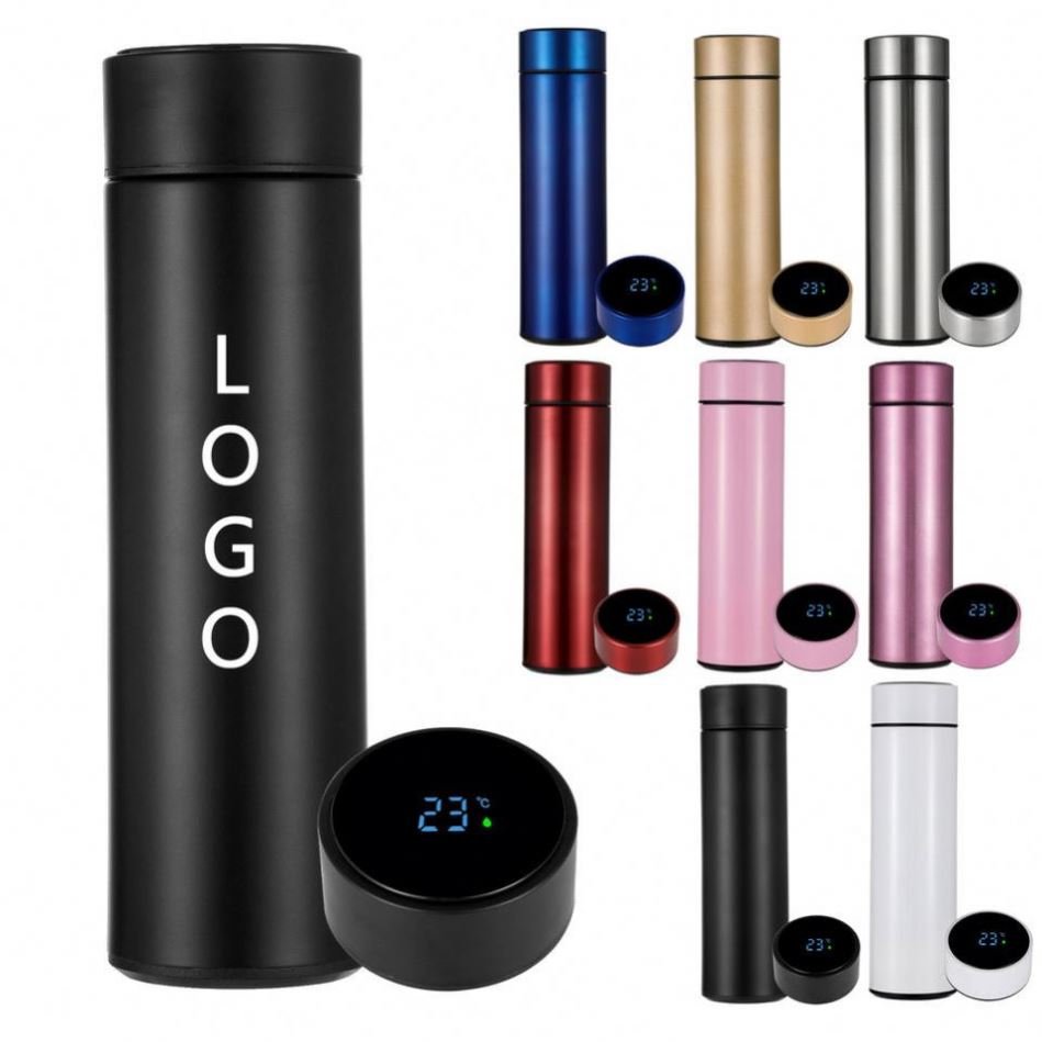 KOBES Hot sell Smart Water Bottle vacuum cup Vacuum Intelligent Water bottle flask Temperature Display mug with LED Touch Screen