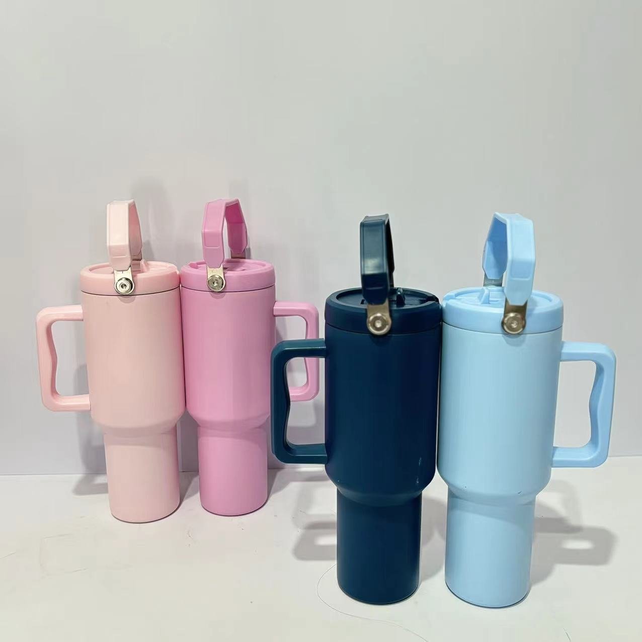 2024 New Style Stainless steel Trek Tumbler Coffee Mug 16oz Double Wall 24oz Mug with Straws and Lid
