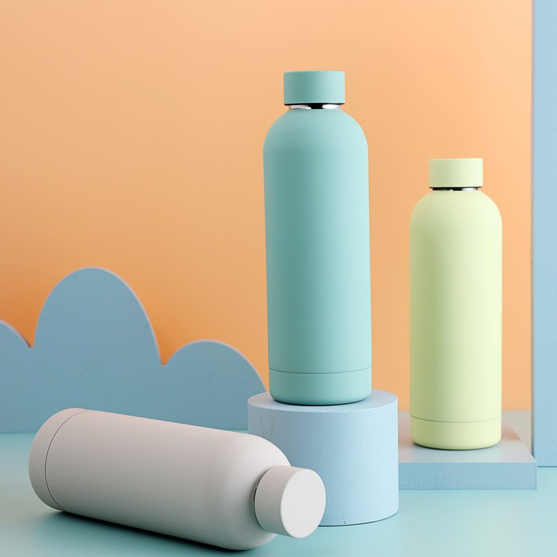 gym water thermos 500ml double wall glass thermos vacuum flask insulated custom water bottle logo thermal insulation bottle
