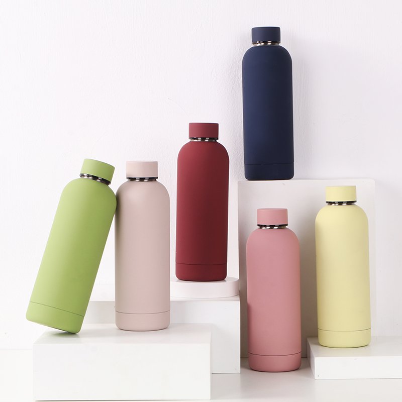 gym water thermos 500ml double wall glass thermos vacuum flask insulated custom water bottle logo thermal insulation bottle