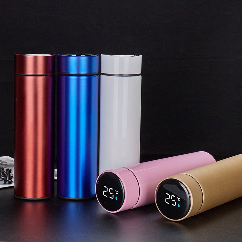 Wholesale Double Wall Insulated Stainless Steel Smart Time Marker Vacuum Flask & Thermoses with lids Led Temperature Display