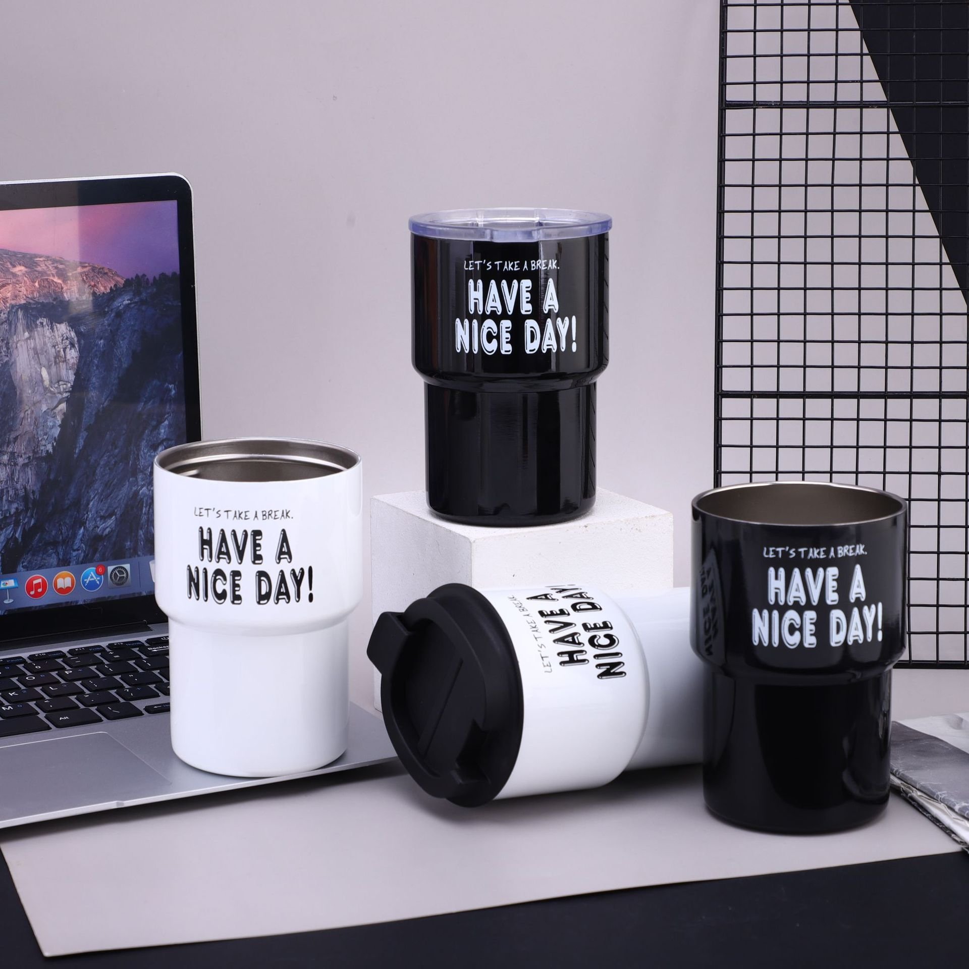 Stainless Steel Coffee Mug Travel Water Cups Thermos Tumbler Vacuum Flask Bottle Thermo Espresso Cup
