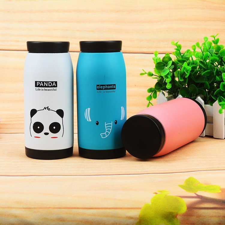 2023 New Novelty Cute Animal Panda Elephant Bunny Vacuum Insulated Stainless Steel Water Bottle Kids