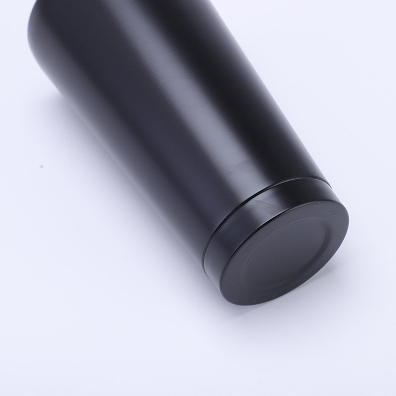 Reusable 16oz designed tumbler insulated mug classic style double wall juice sipper cup with straw