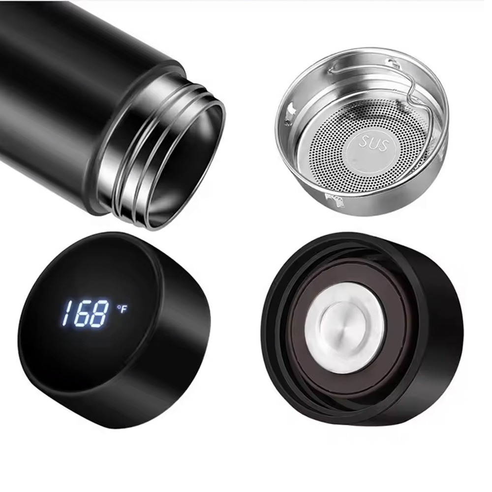 500 ml Vacuum Flasks LED Temperature Display Stainless Steel Smart Water Bottles