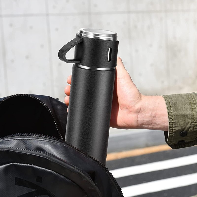 Gift Box 3pcs Outdoor Travel Coffee Tea Drinkware Stainless Steel Insulated Water Bottle Cup Vacuum Flask Set For Christmas Gift