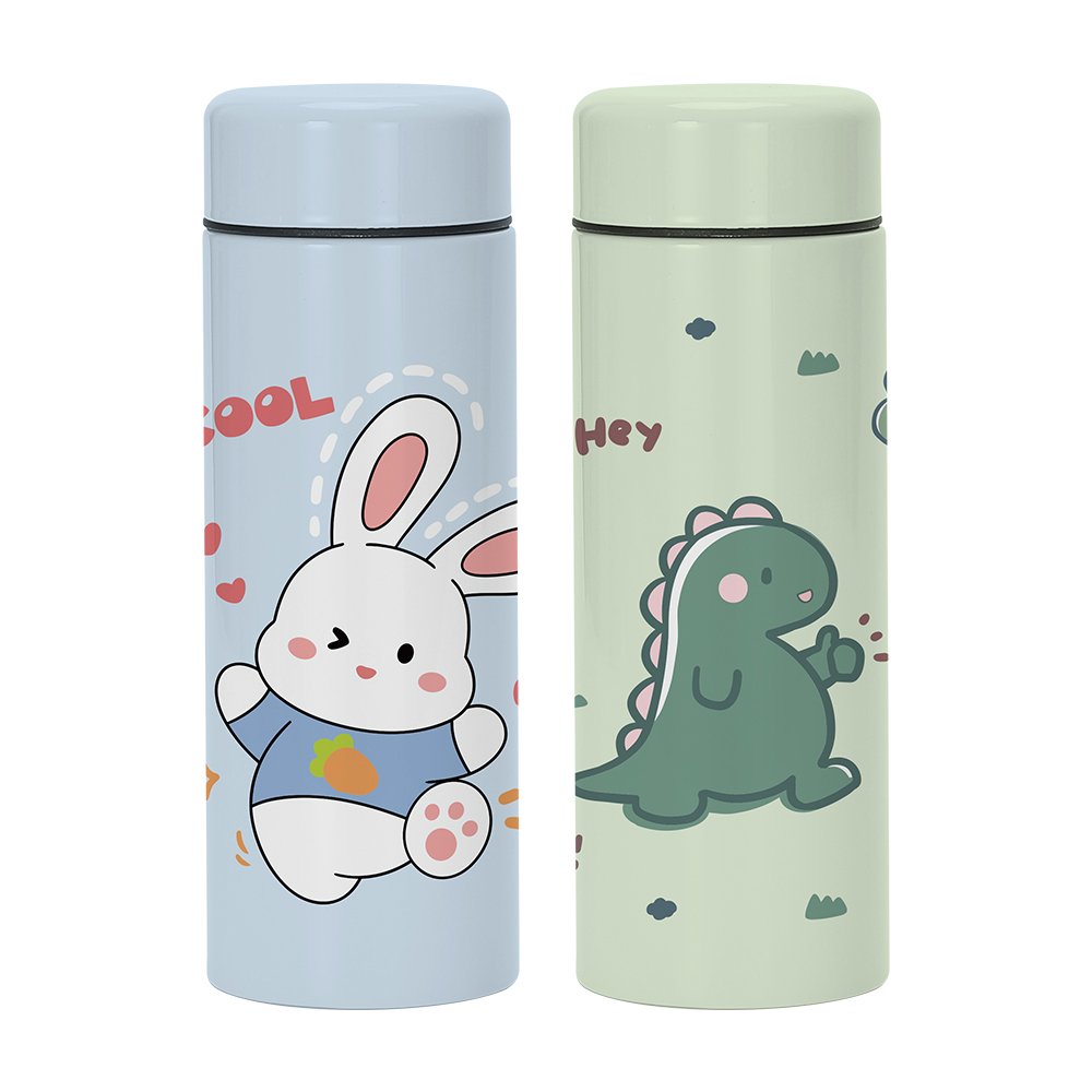10oz/300ml Cute Cartoon thermo mug Stainless Steel Vacuum Flask for Kids Girls Men Water Bottle
