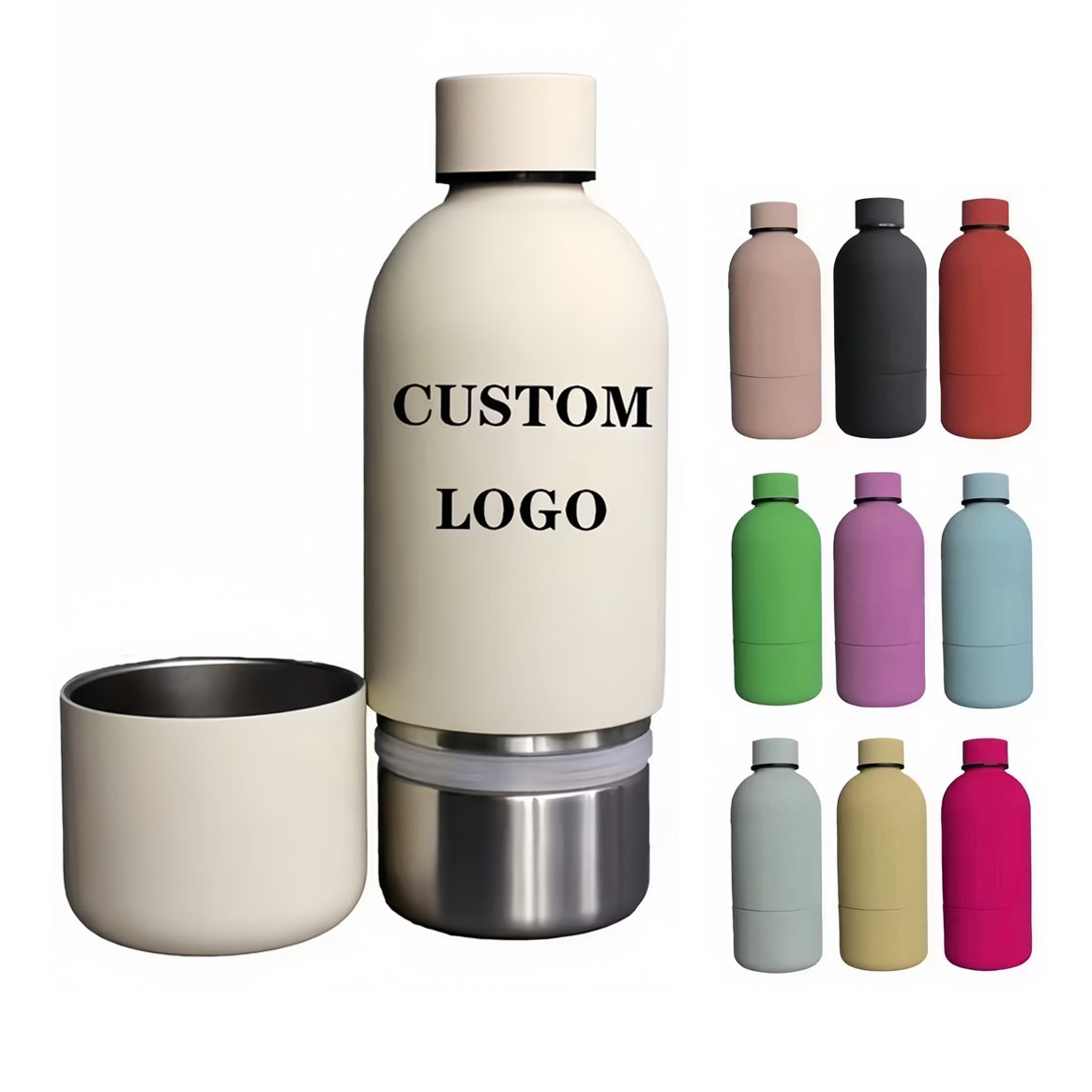 500ML Sports Insulated Water Bottle With Removable Steel Bottom Vacuum Flask Gym Tumbler double Wall Stainless Steel Drinkwares