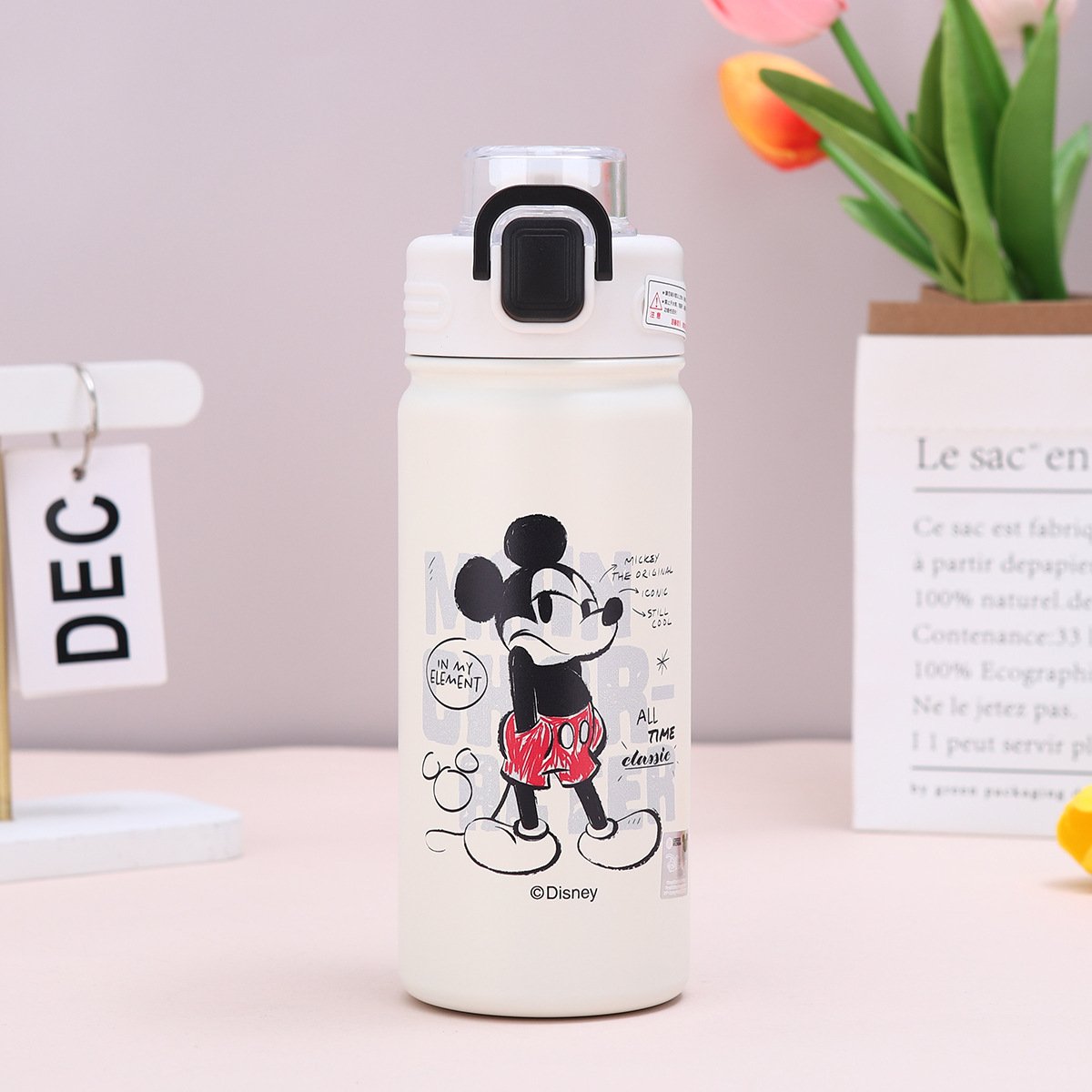MAIMA Portable Cute 316 Stainless Steel Children's Insulated Bottle Student Straw Pop-up Water Bottle