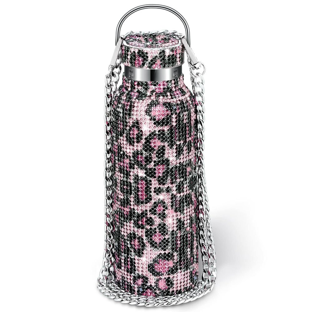 Luxury Portable bling stainless steel water bottle bling diamond vacuum flask