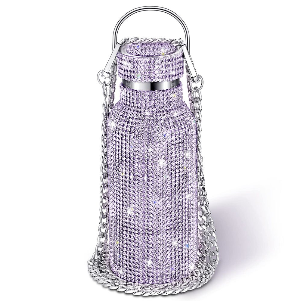 Luxury Portable bling stainless steel water bottle bling diamond vacuum flask