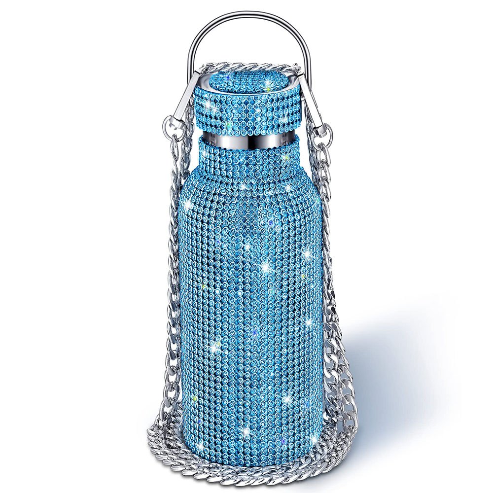 Luxury Portable bling stainless steel water bottle bling diamond vacuum flask