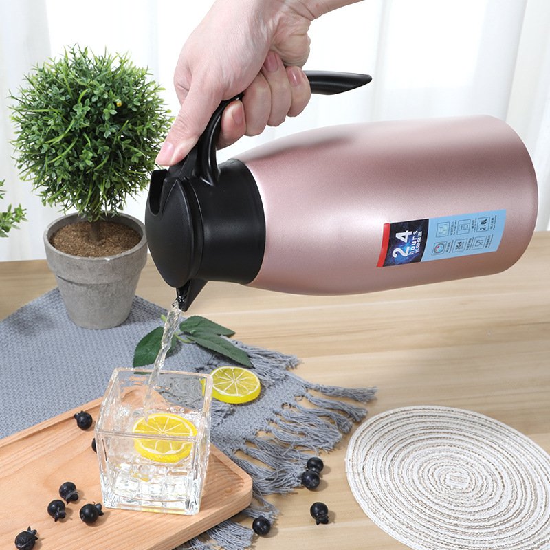 SS304 Thermal Coffee Carafe Server 1.5L 2L Double Wall Tea Water Coffee Dispenser Insulated Vacuum Flask