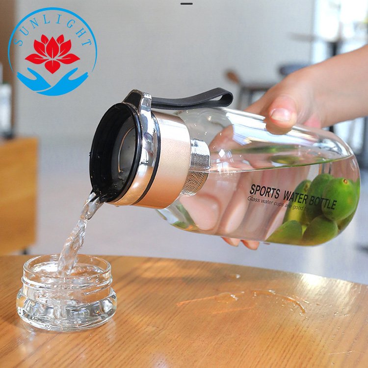 Factory Price 1.2L BPA Free Aesthetic Hot And Cold Drinking Juice Water Bottle Glass