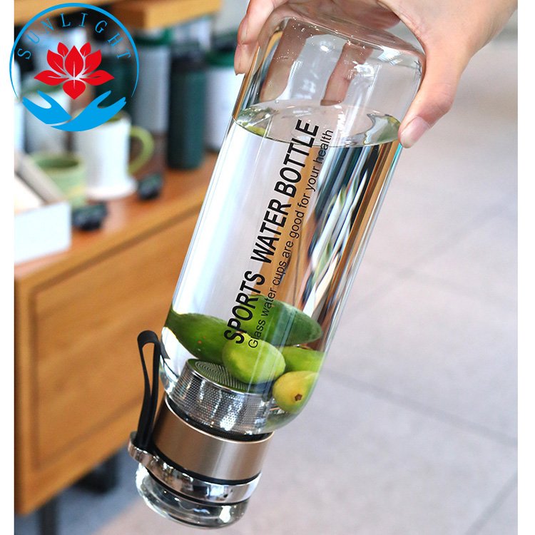 Factory Price 1.2L BPA Free Aesthetic Hot And Cold Drinking Juice Water Bottle Glass