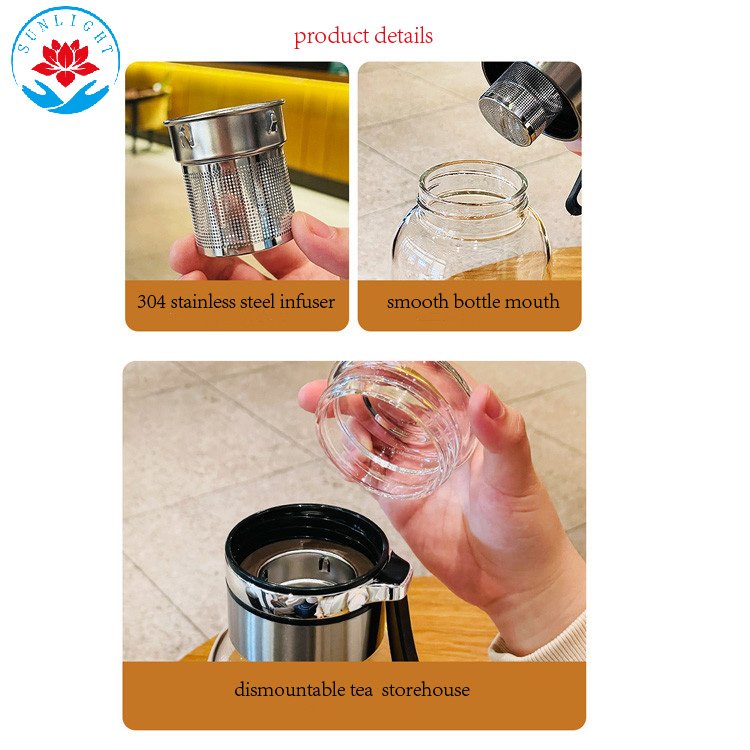 Factory Price 1.2L BPA Free Aesthetic Hot And Cold Drinking Juice Water Bottle Glass