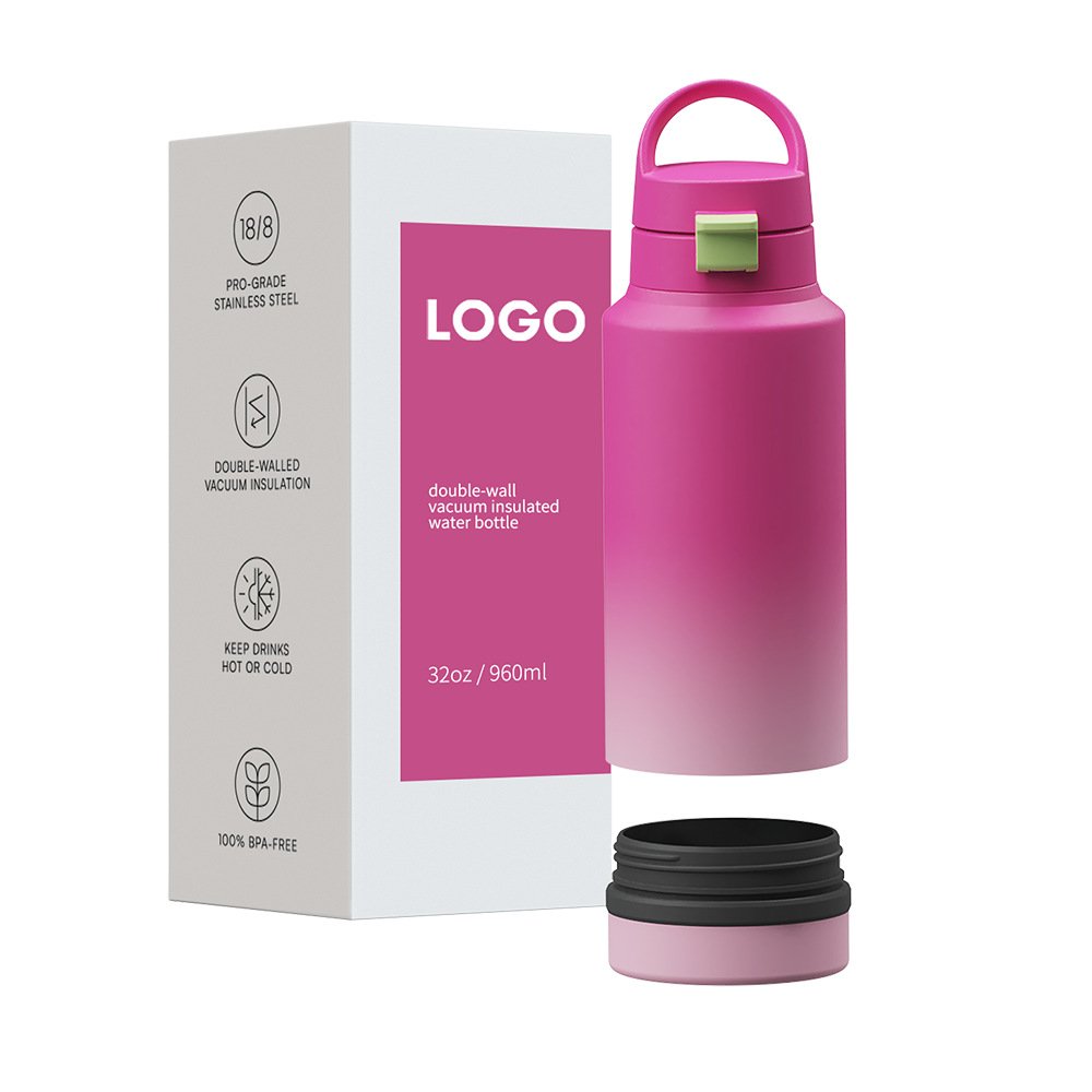 New Anti-sweat Gradient Space Pot Storage Tank Multiple Covers 304 Stainless Steel Travel Vacuum Flasks & Thermoses Modern