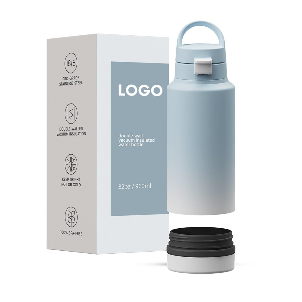 New Anti-sweat Gradient Space Pot Storage Tank Multiple Covers 304 Stainless Steel Travel Vacuum Flasks & Thermoses Modern