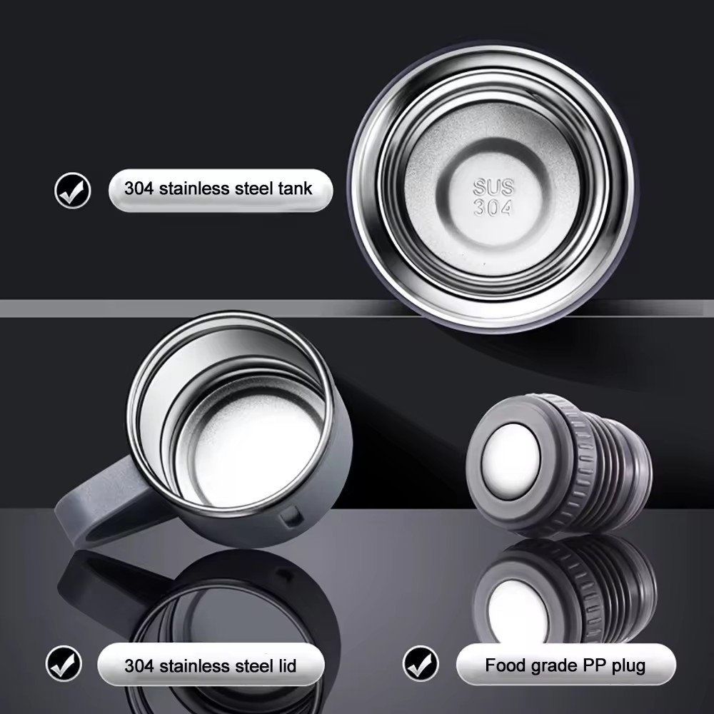 Classic Design Thermos Flask Double Wall Stainless Steel Vacuum Flask Straight Business Water Bottle for Camping