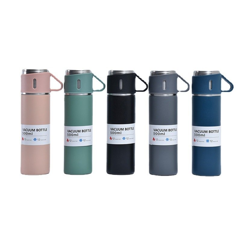 Classic Design Thermos Flask Double Wall Stainless Steel Vacuum Flask Straight Business Water Bottle for Camping