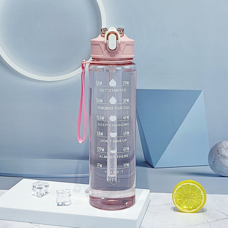 New Portable Transparent Plastic Water Bottle Fruit Leak-proof Outdoor Sport Travel Camping Bottle plastic Bottle for Juice