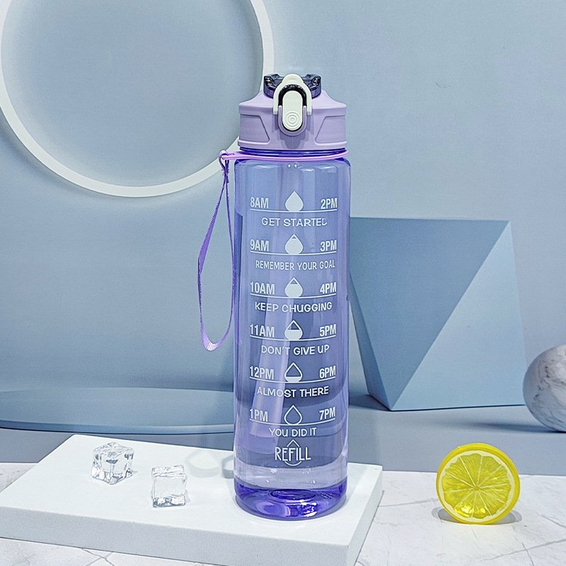 New Portable Transparent Plastic Water Bottle Fruit Leak-proof Outdoor Sport Travel Camping Bottle plastic Bottle for Juice