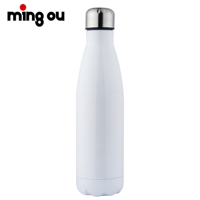 500ml BPA Free Insulated Stainless Cola Shape No Plastic Sublimation Water Bottle 17oz