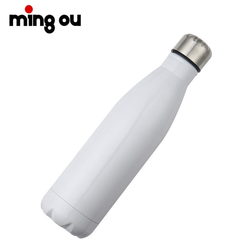 500ml BPA Free Insulated Stainless Cola Shape No Plastic Sublimation Water Bottle 17oz