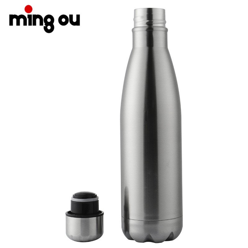 500ml BPA Free Insulated Stainless Cola Shape No Plastic Sublimation Water Bottle 17oz