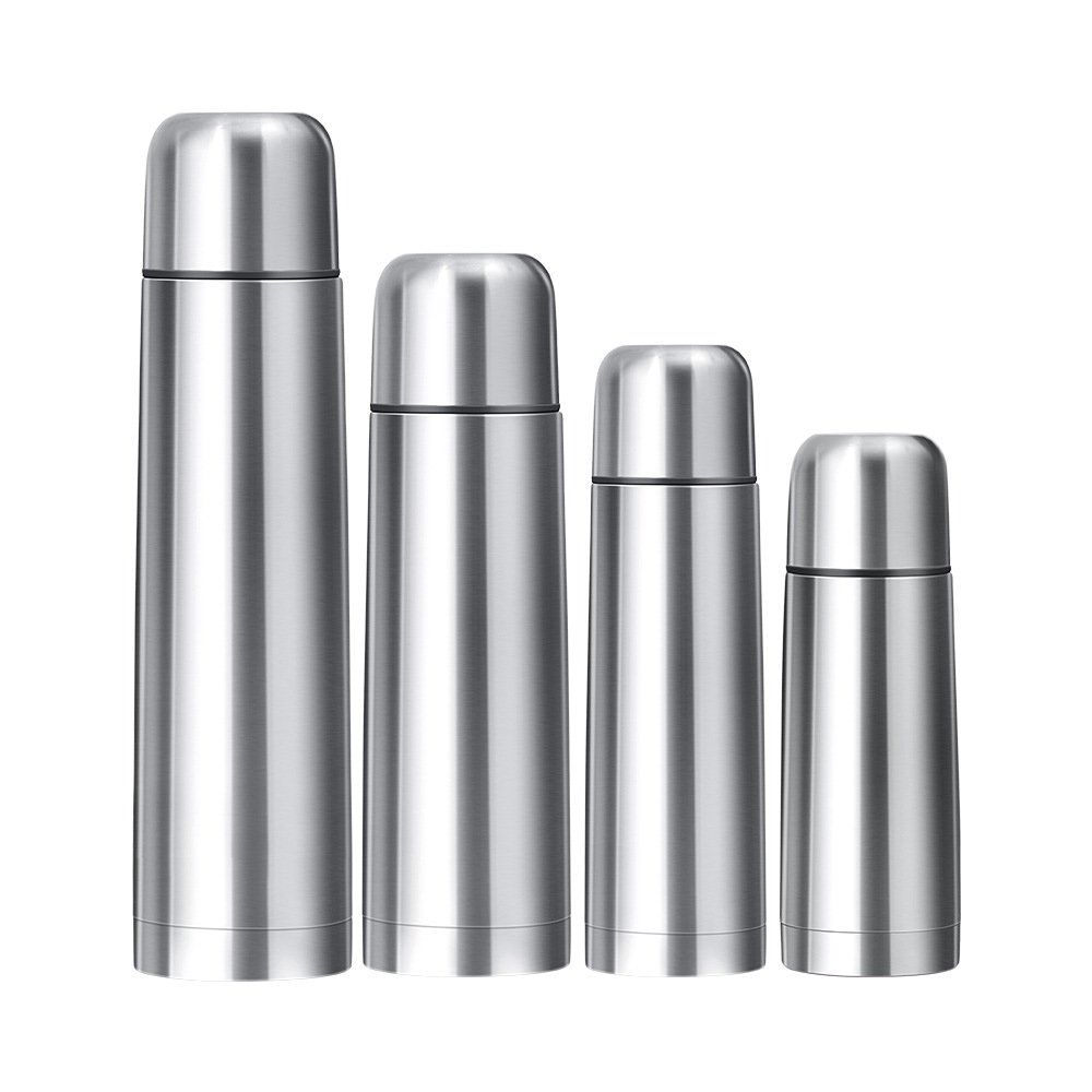 Wholesale Vacuum Bullet Shaped 350/500/750/1000ml Stainless Steel Vacuum Flask Water Bottle Classical Cup Thermos bottle
