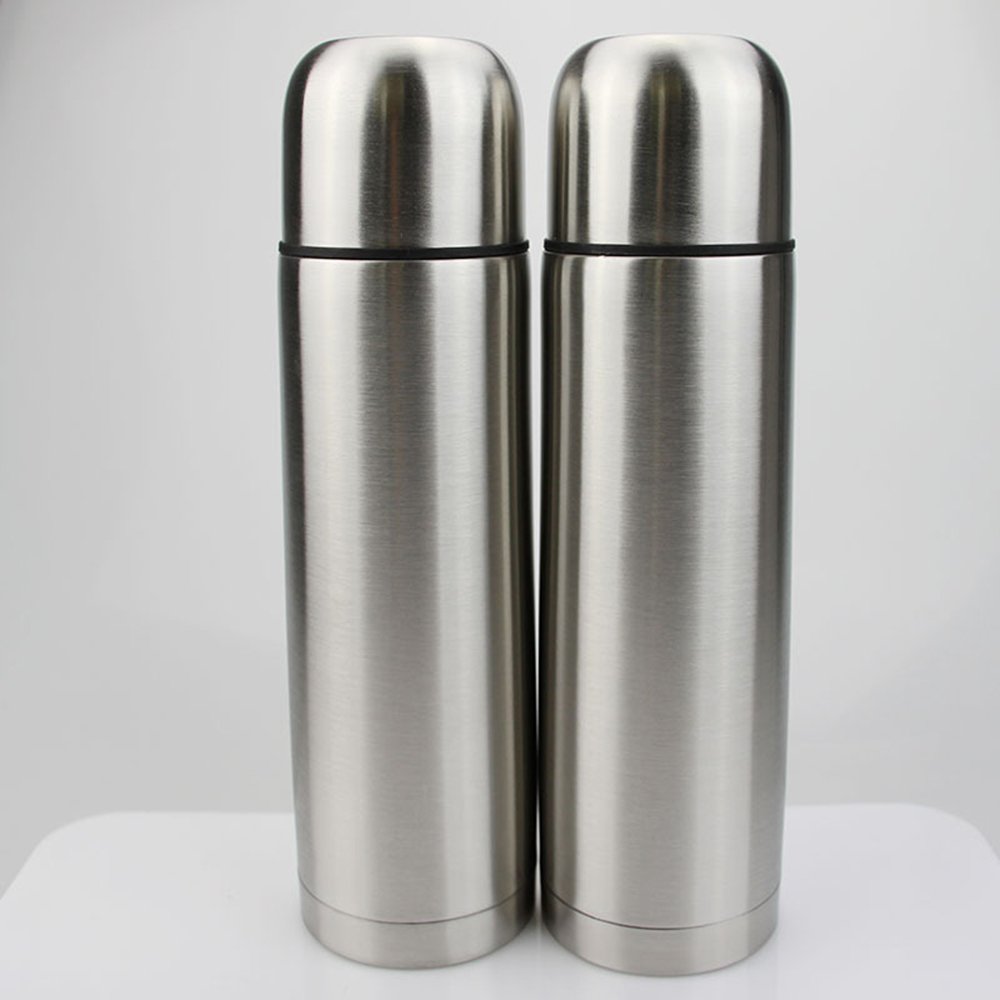 Wholesale Vacuum Bullet Shaped 350/500/750/1000ml Stainless Steel Vacuum Flask Water Bottle Classical Cup Thermos bottle